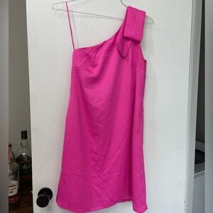 Nicole Miller Pink One-Shoulder Cocktail Dress - Size 6